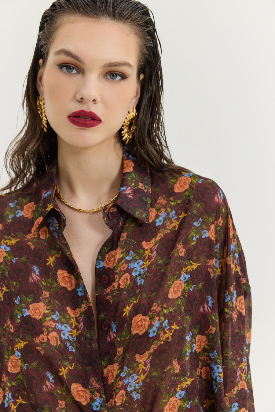 Heather Shirt (Pack Your Bags Bordeaux)