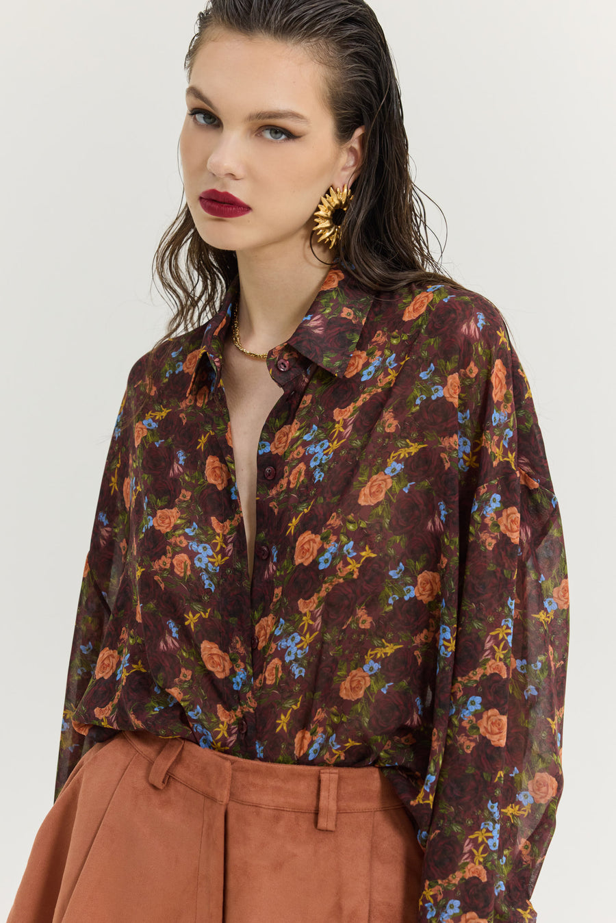 Heather Shirt (Pack Your Bags Bordeaux)