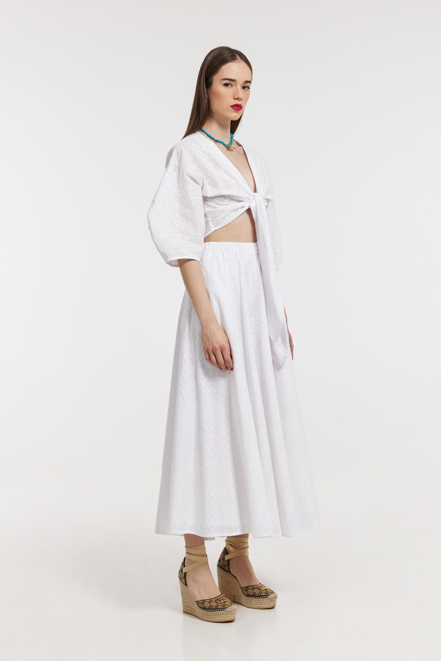 Thalia Skirt (White lace)