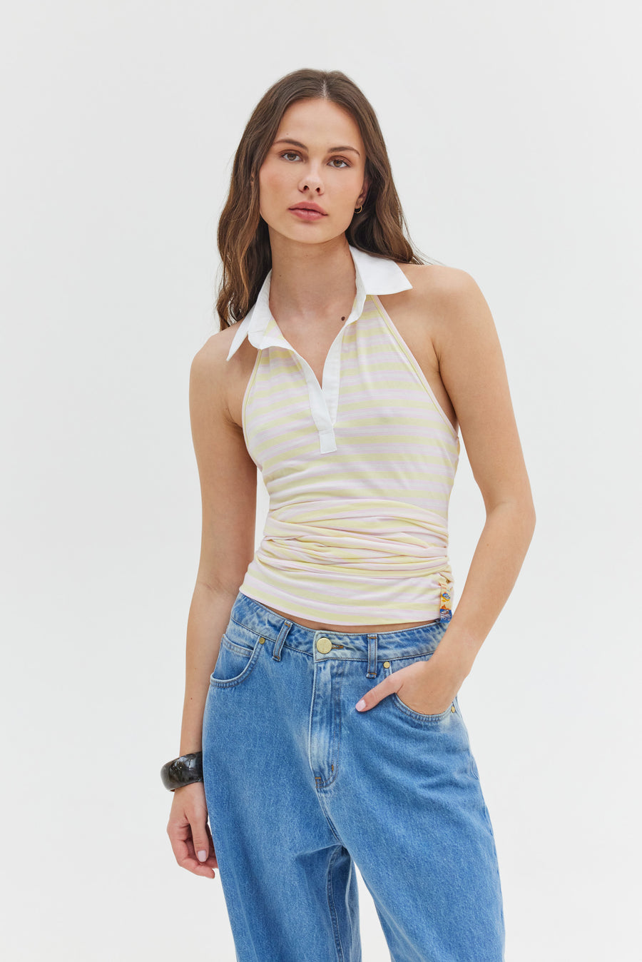 St. Barth Top (Yellow Stripes)