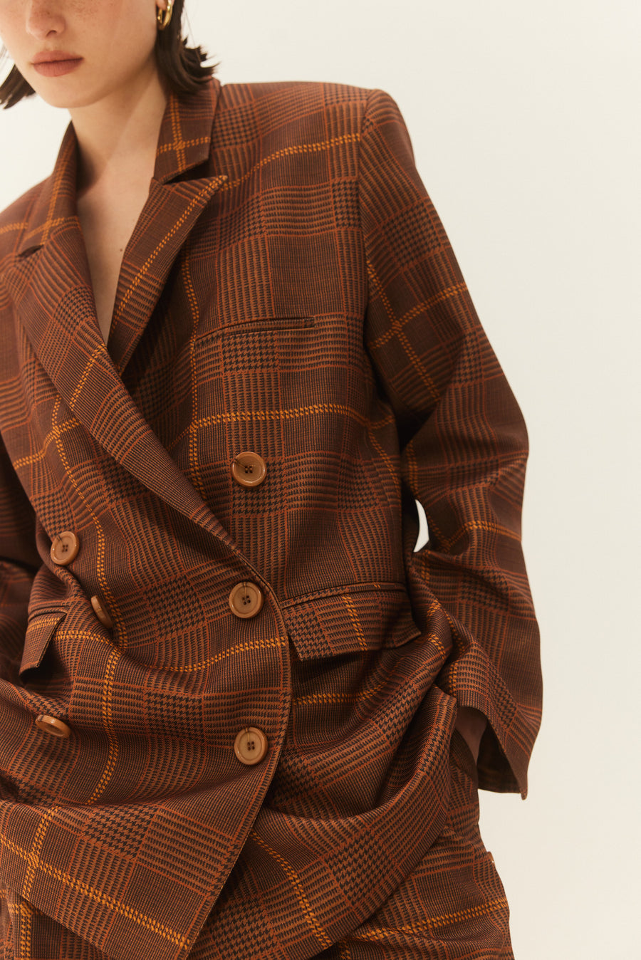 Siera Leone Blazer (Caramel Plaid)