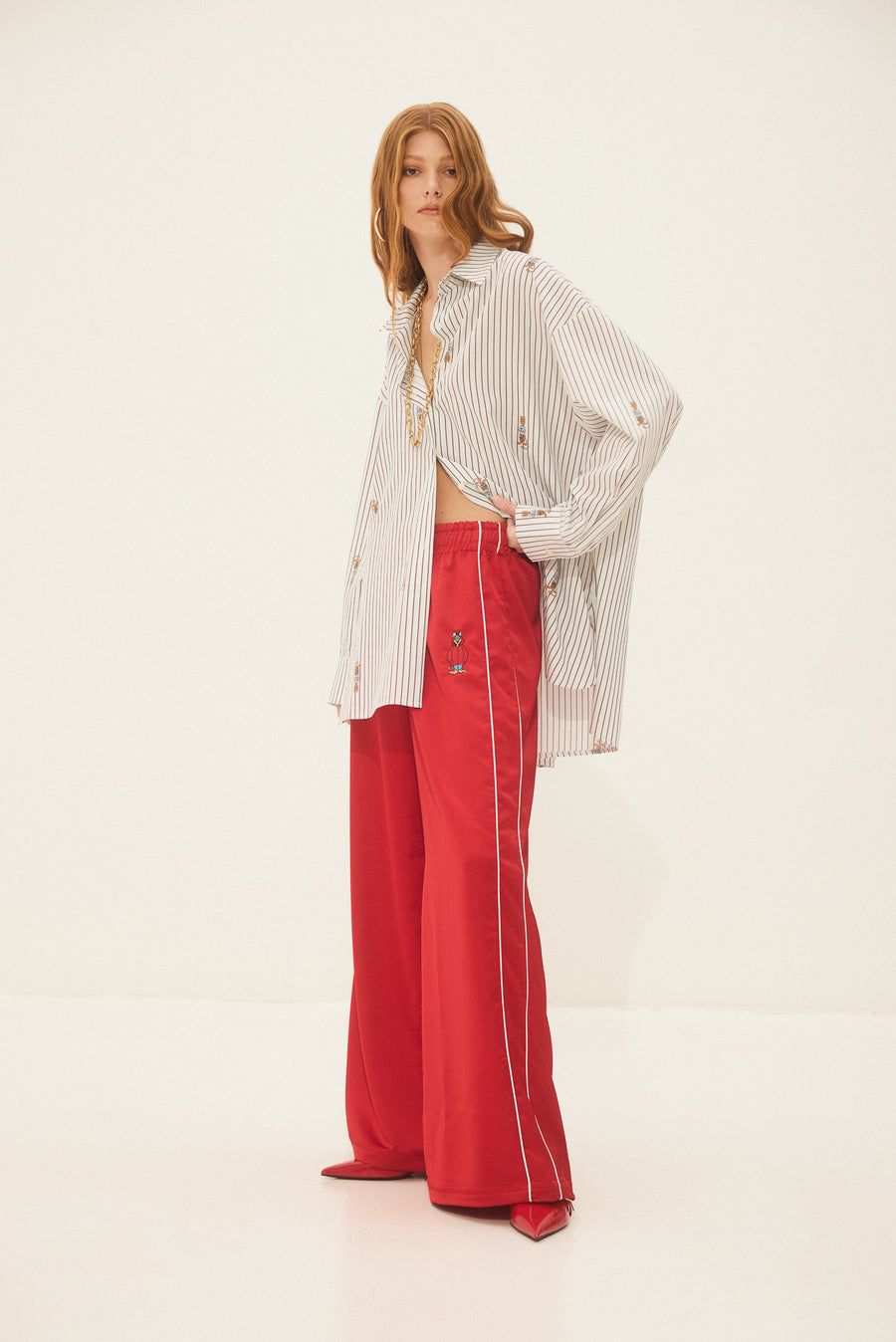 Peacock Pants (Red)