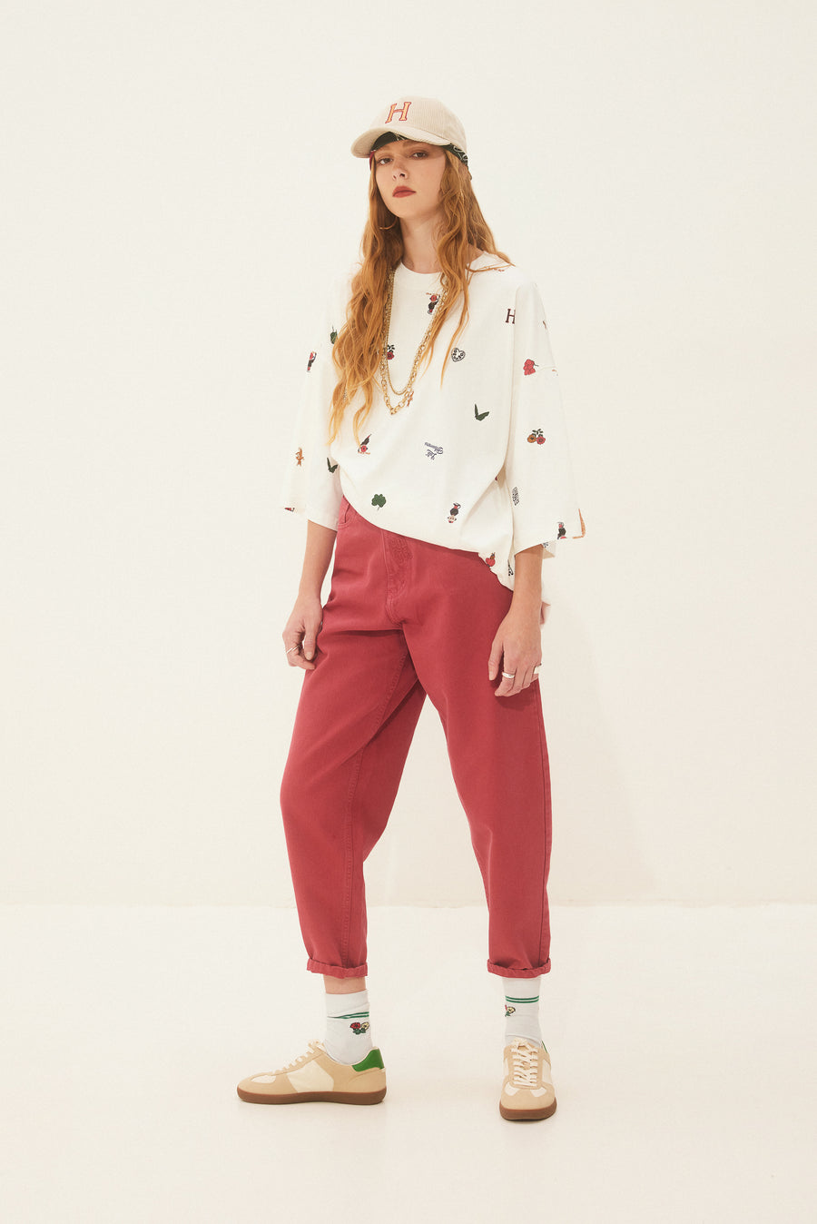 Estrella Denim Pants (Red)