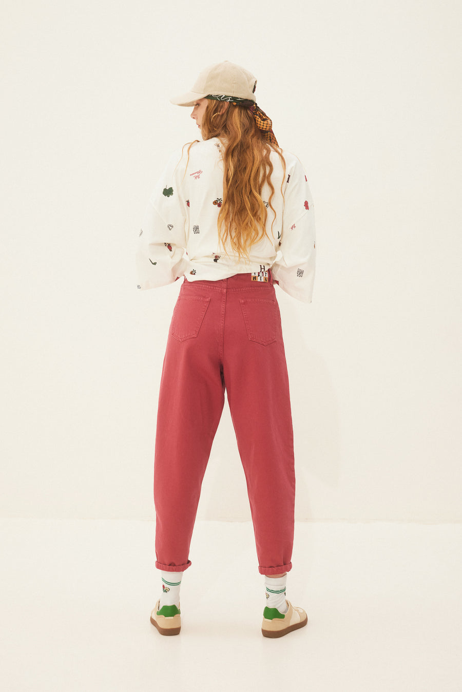 Estrella Denim Pants (Red)