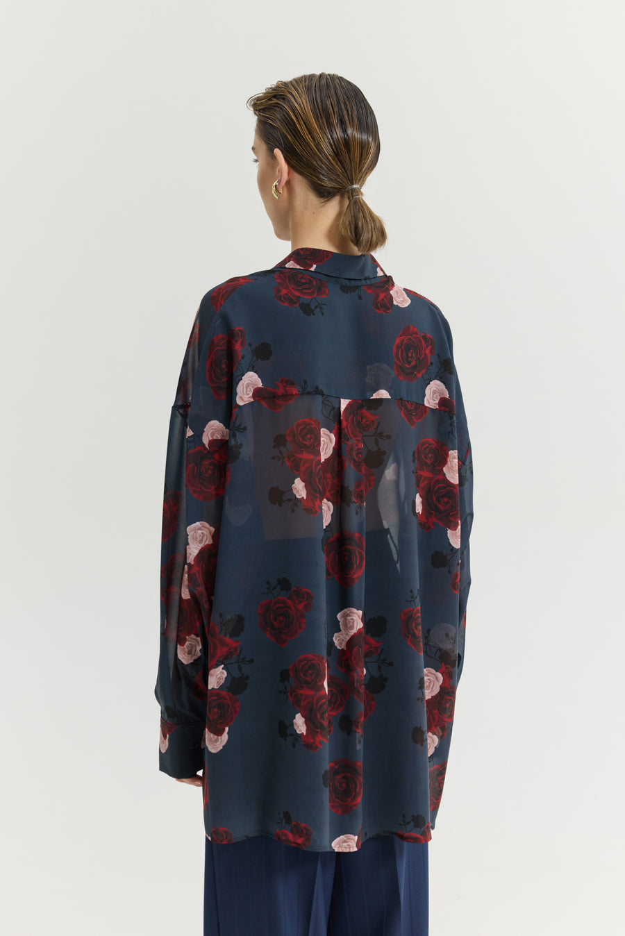 Heather Shirt (Shadow Roses Blue)