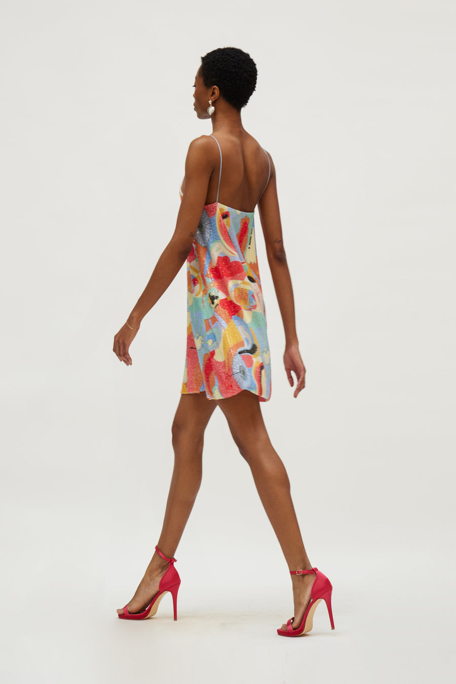 Simona Dress (Watermelon red)