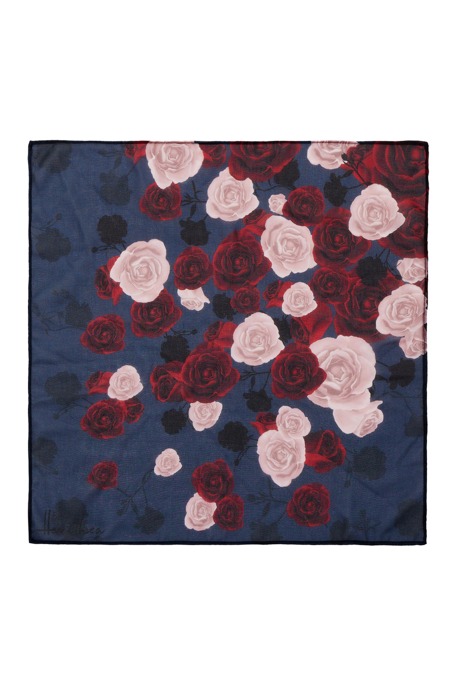 Lemonchello Scarf (Shadow Roses Blue)