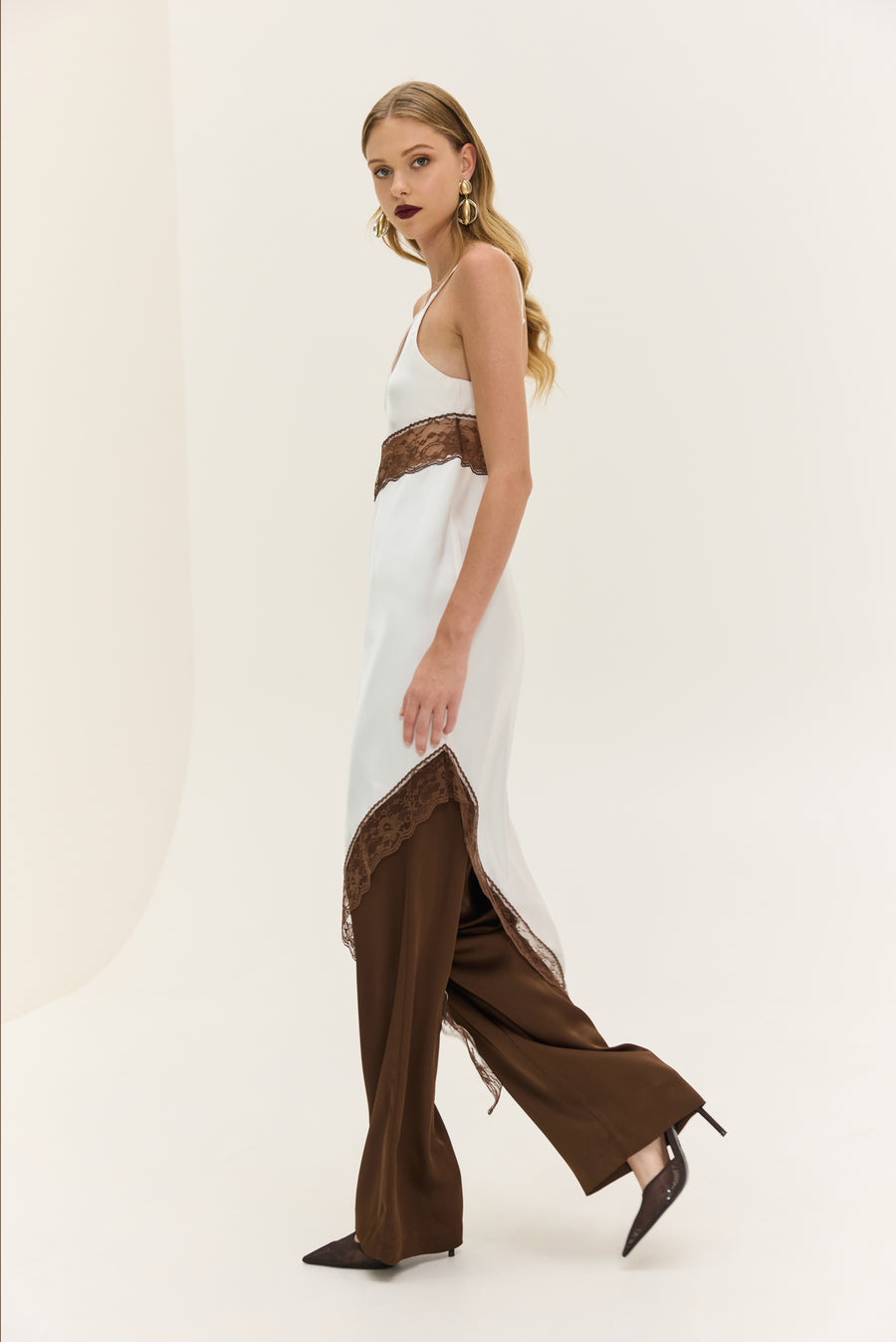 NMW Merlot Dress (White)