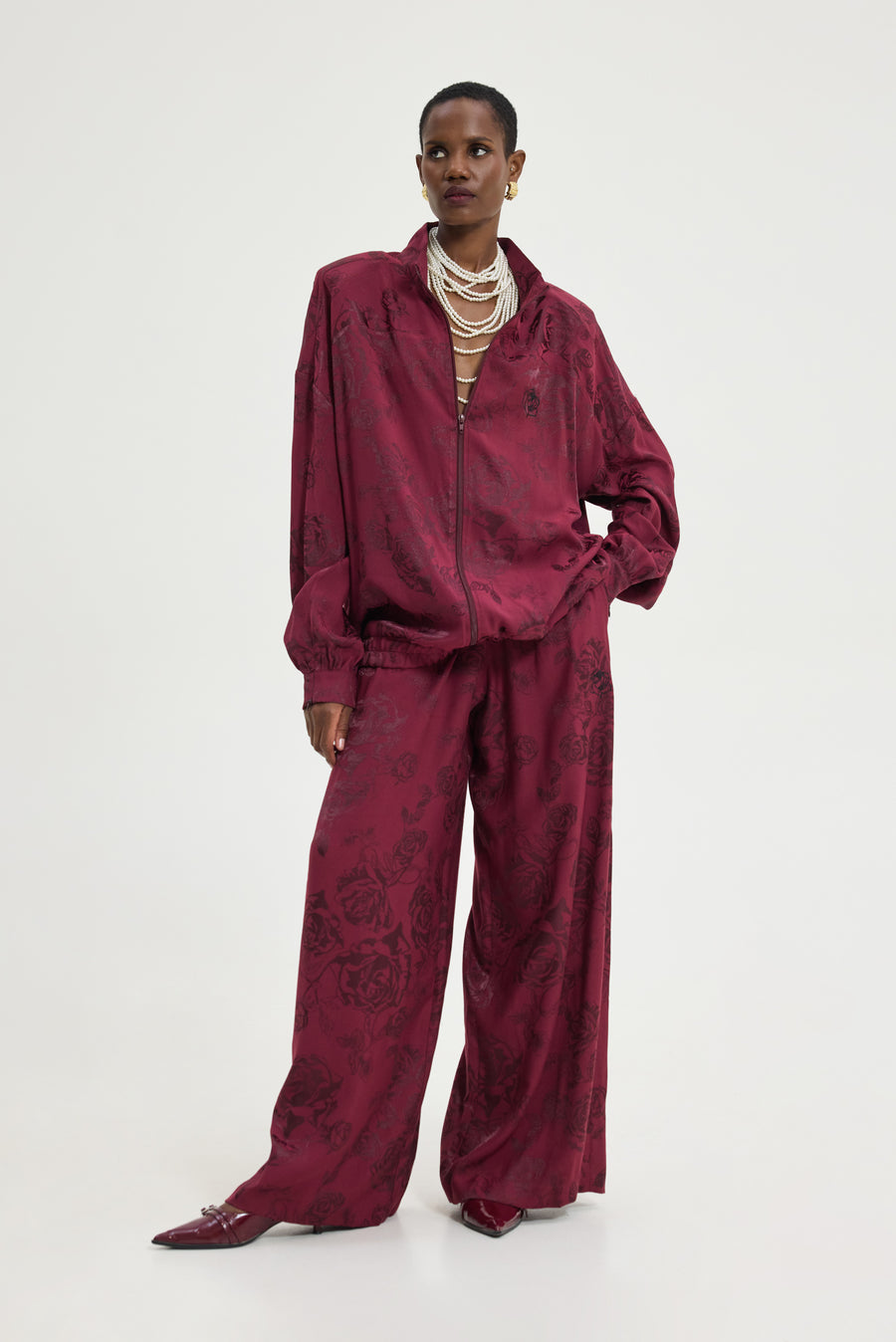 Peacock Pants (Bordeaux)