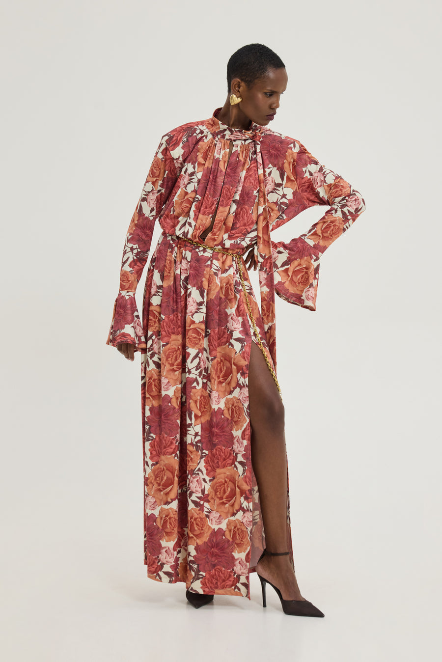 Peony Dress (Bordeaux)