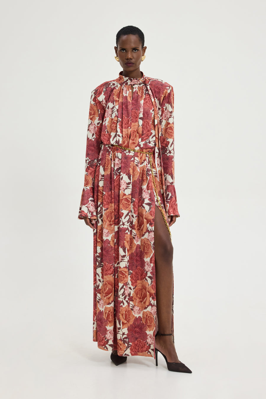 Peony Dress (Bordeaux)