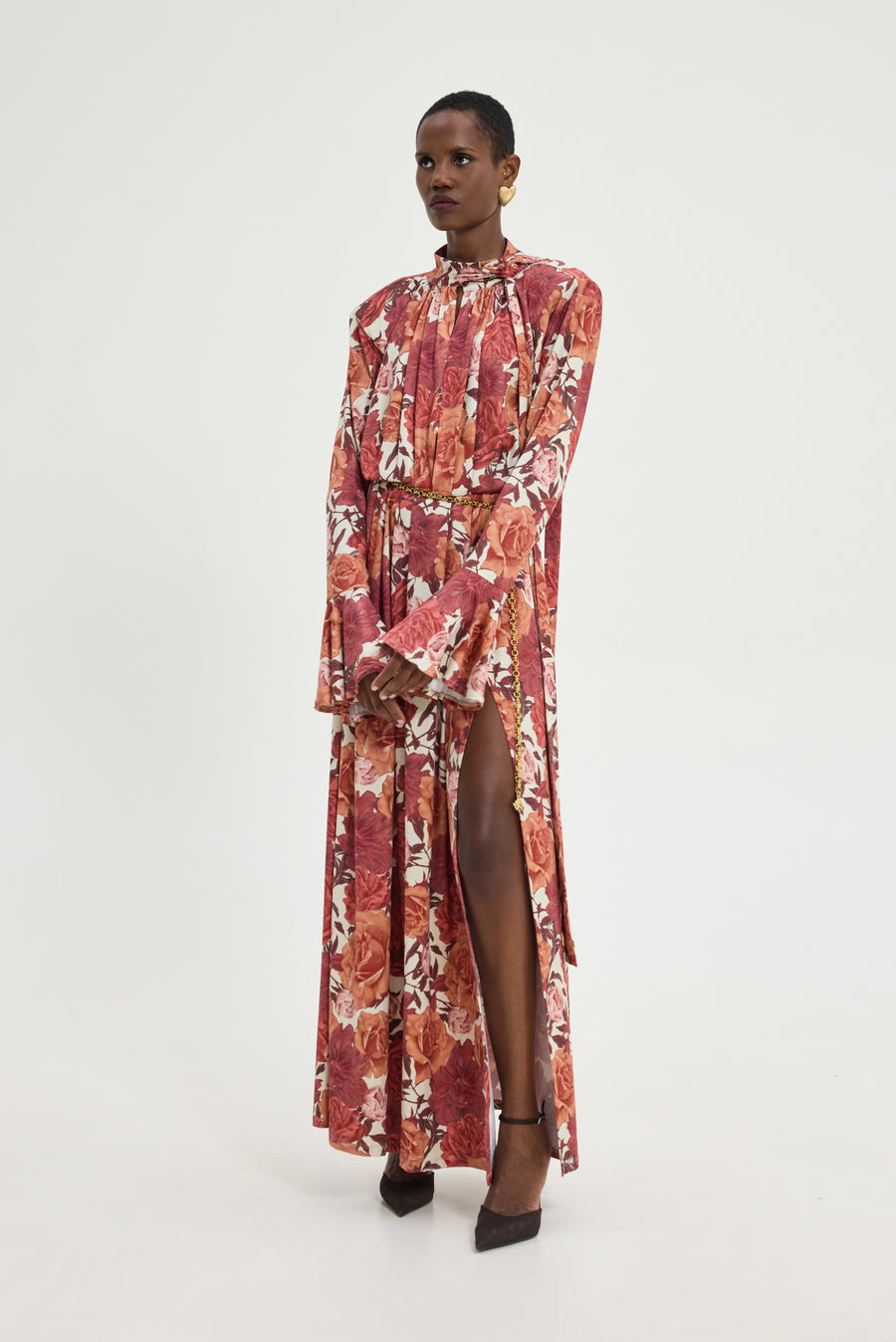 Peony Dress (Bordeaux)
