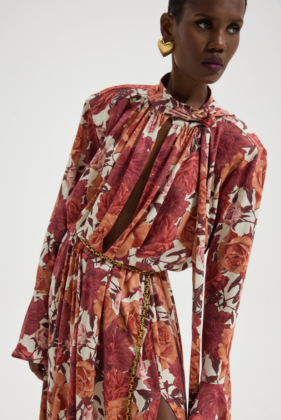Peony Dress (Bordeaux)