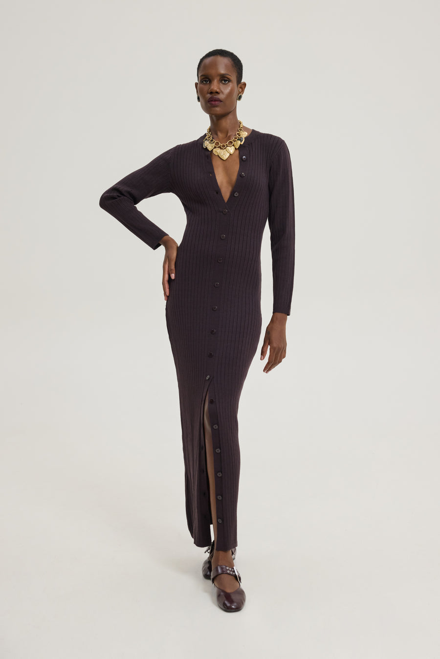 Punch Dress (Dark Brown )