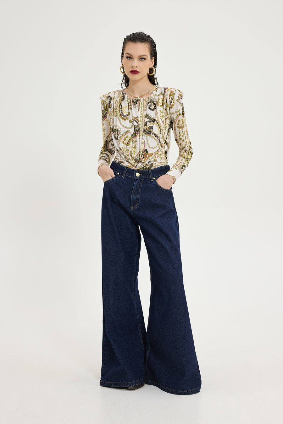 Salem Denim Pants (Dark Blue)