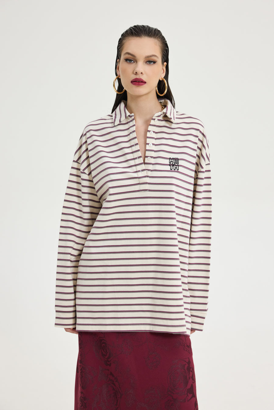Sidecar Sweatshirt (Grey Bordeaux)