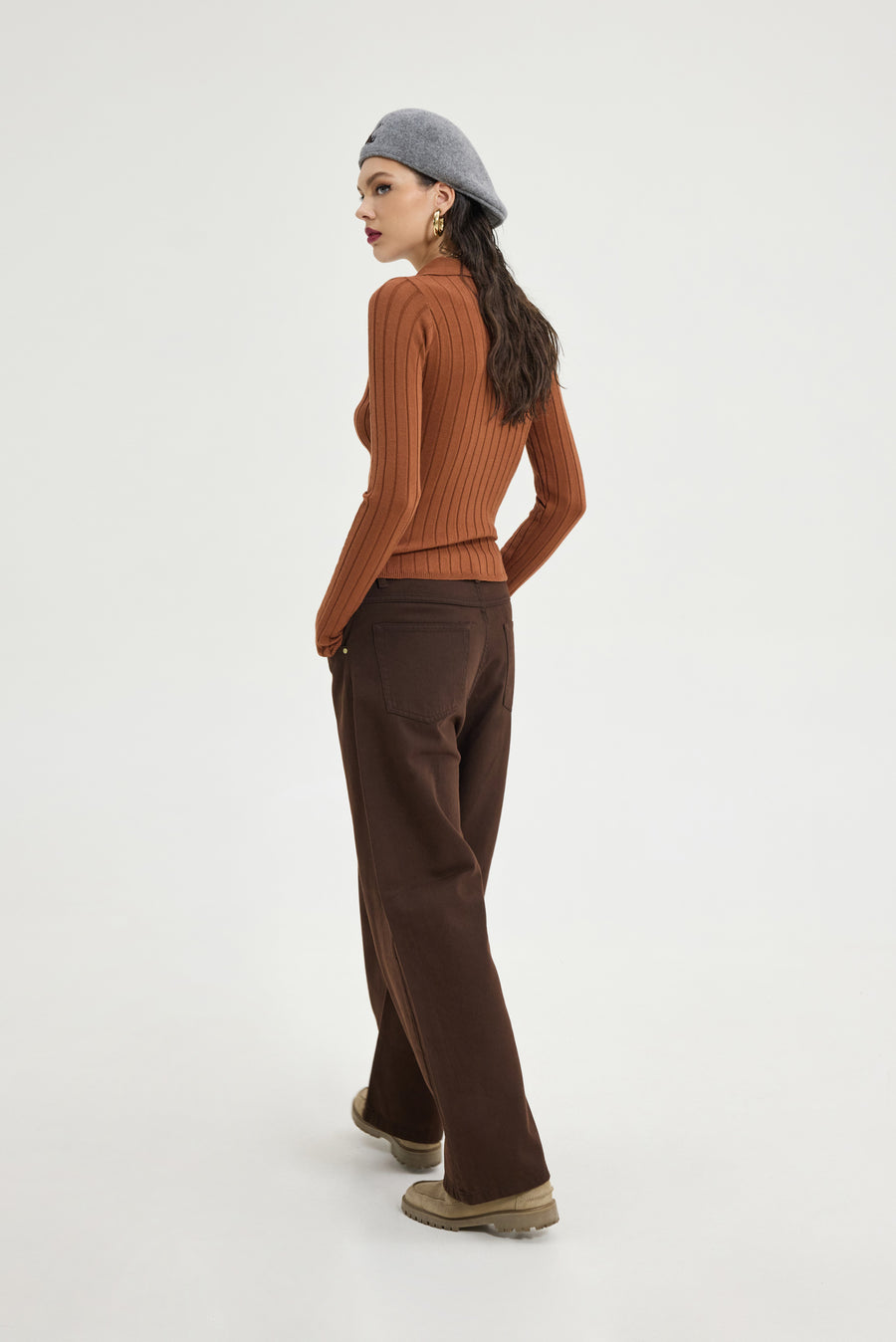 Bafalo Denim Pants (Brown)