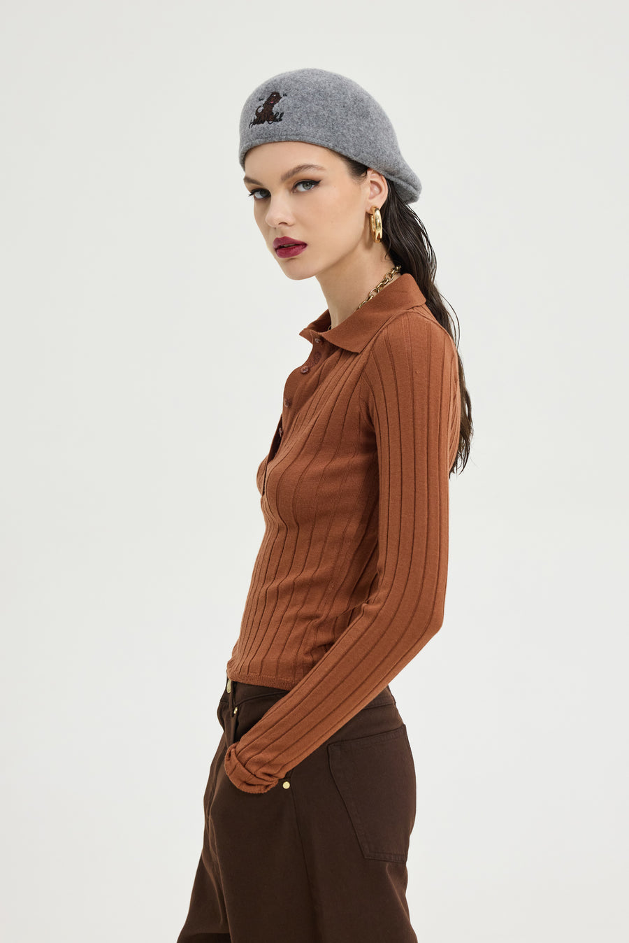 Bafalo Denim Pants (Brown)