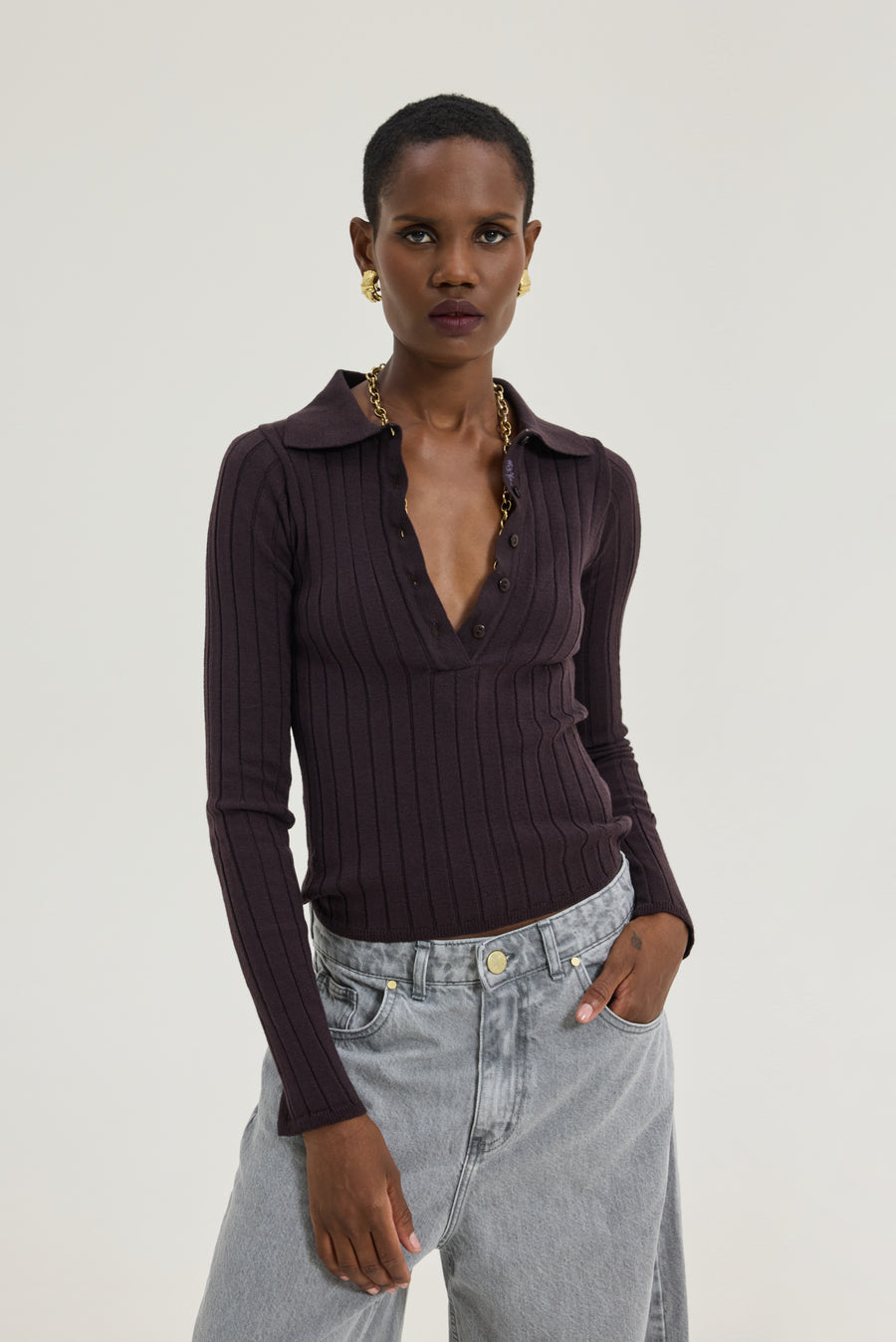 Specter Top (Dark Brown )