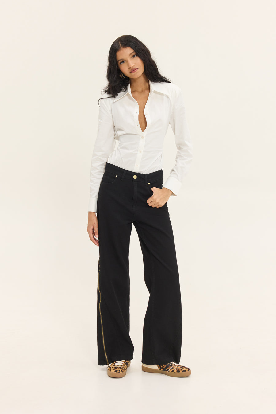 Sabine Denim Pants (Black)