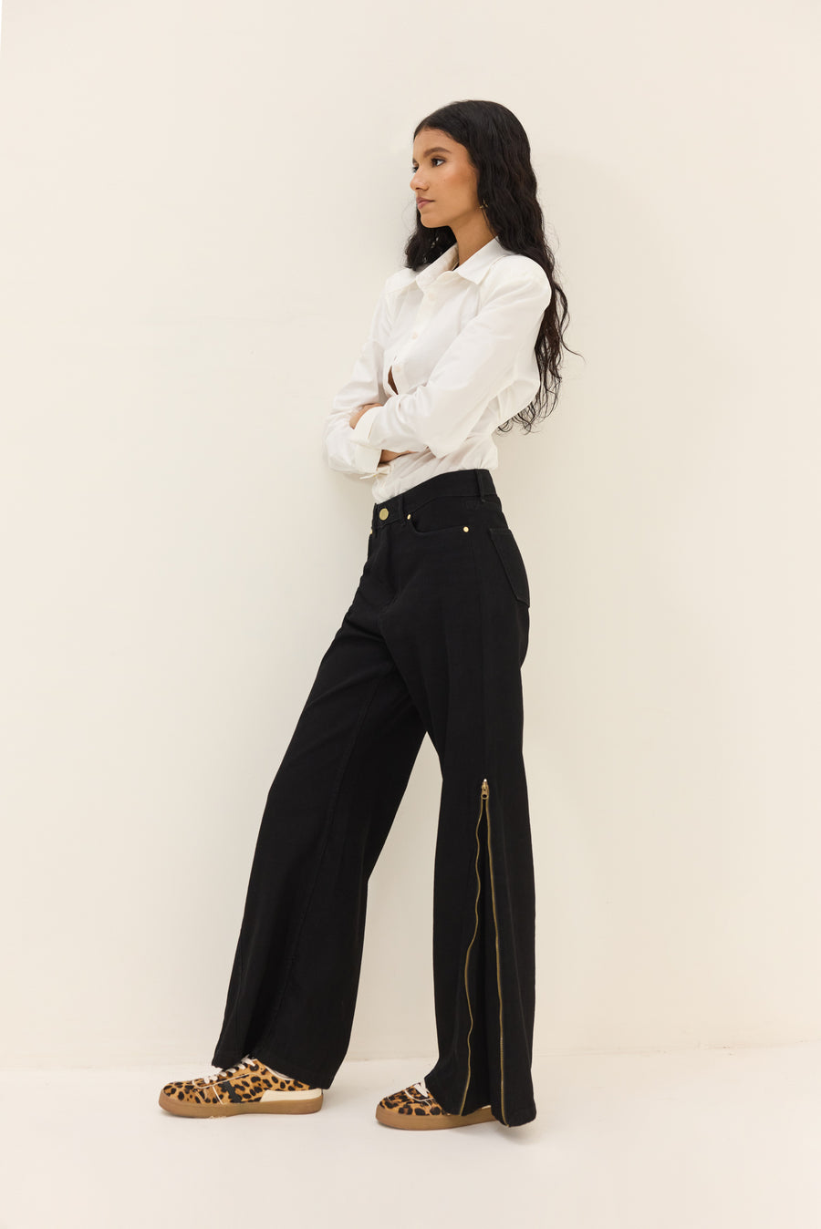 Sabine Denim Pants (Black)