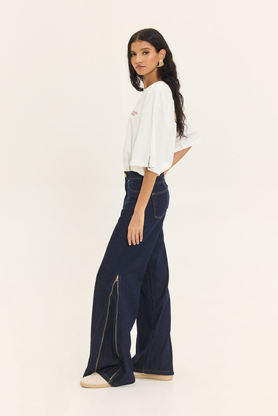 Sabine Denim Pants (Dark Blue)