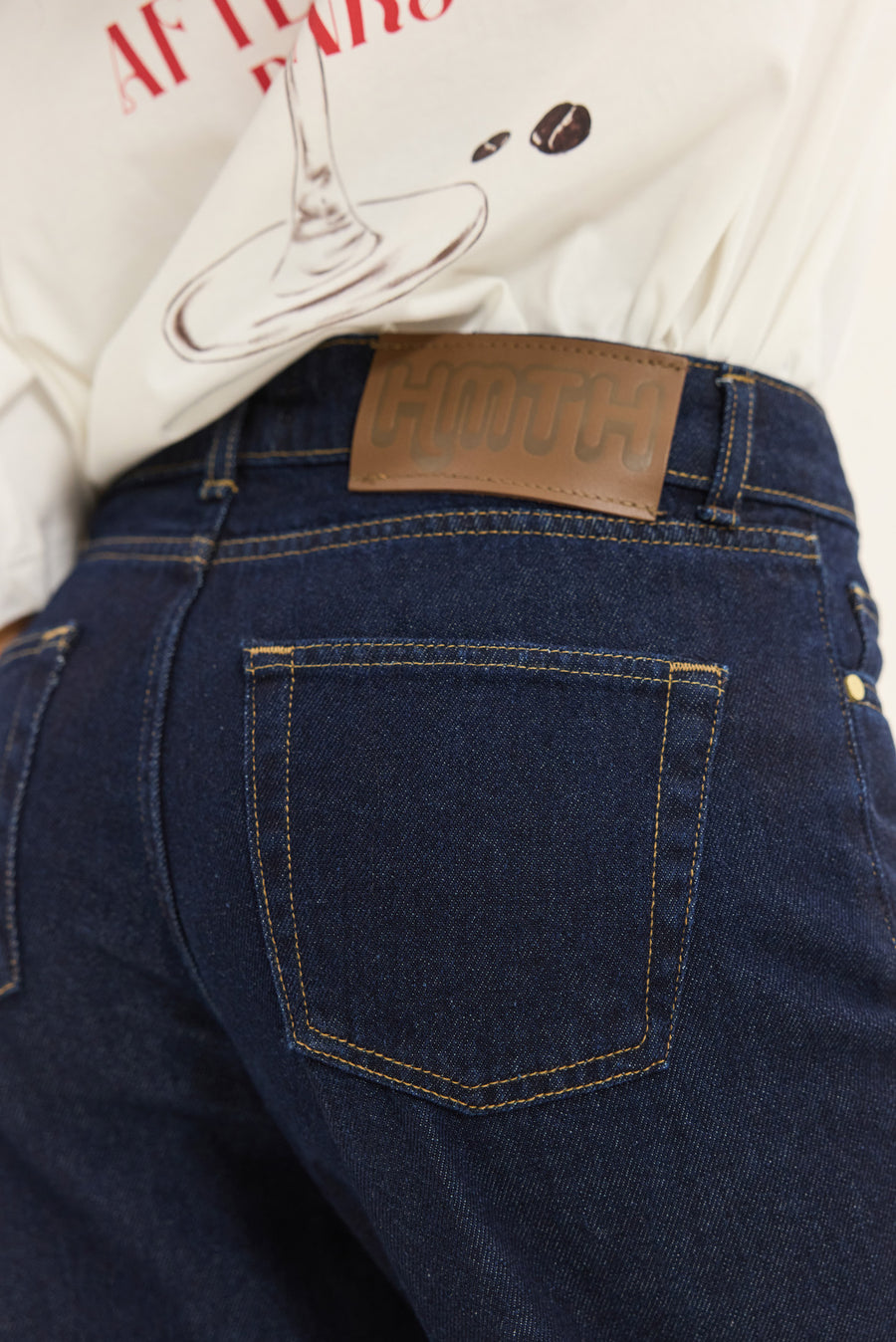 Sabine Denim Pants (Dark Blue)