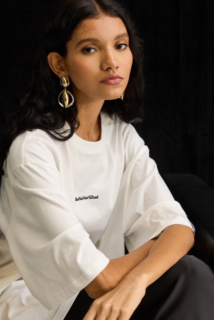 NMW Allure T-shirt White (Black Logo)