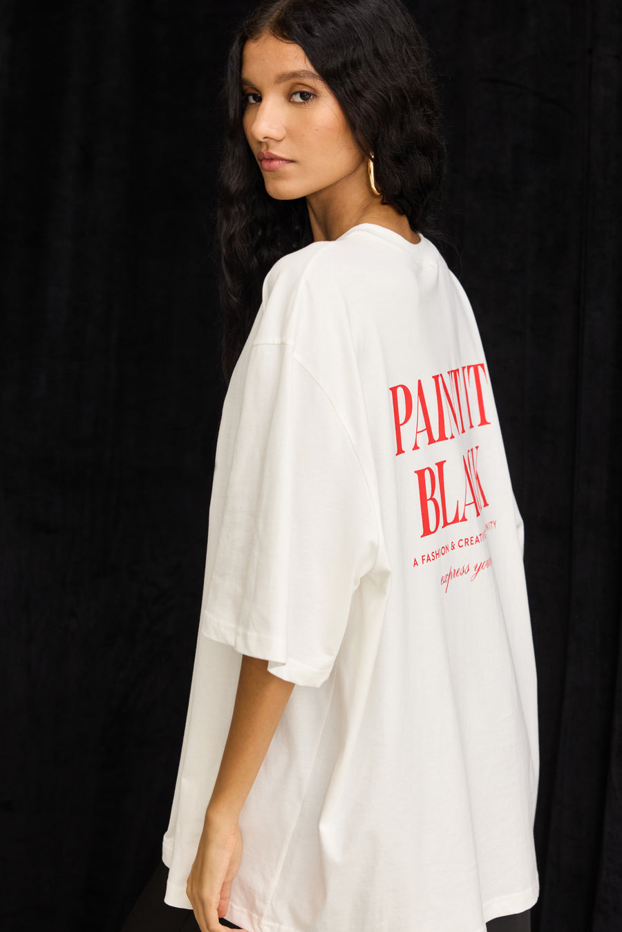 NMW Allure T-shirt White (Paint It Black)