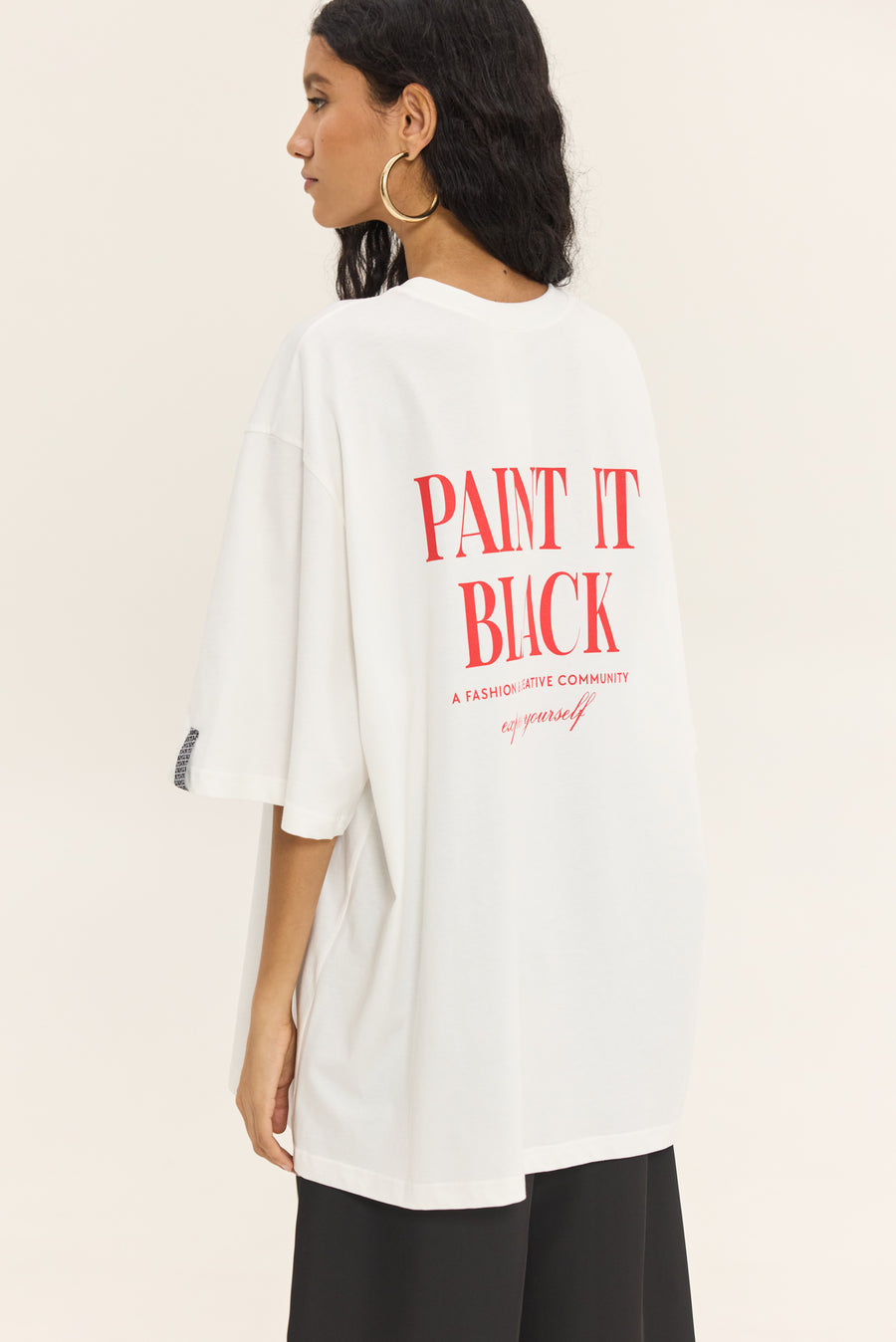 NMW Allure T-shirt White (Paint It Black)