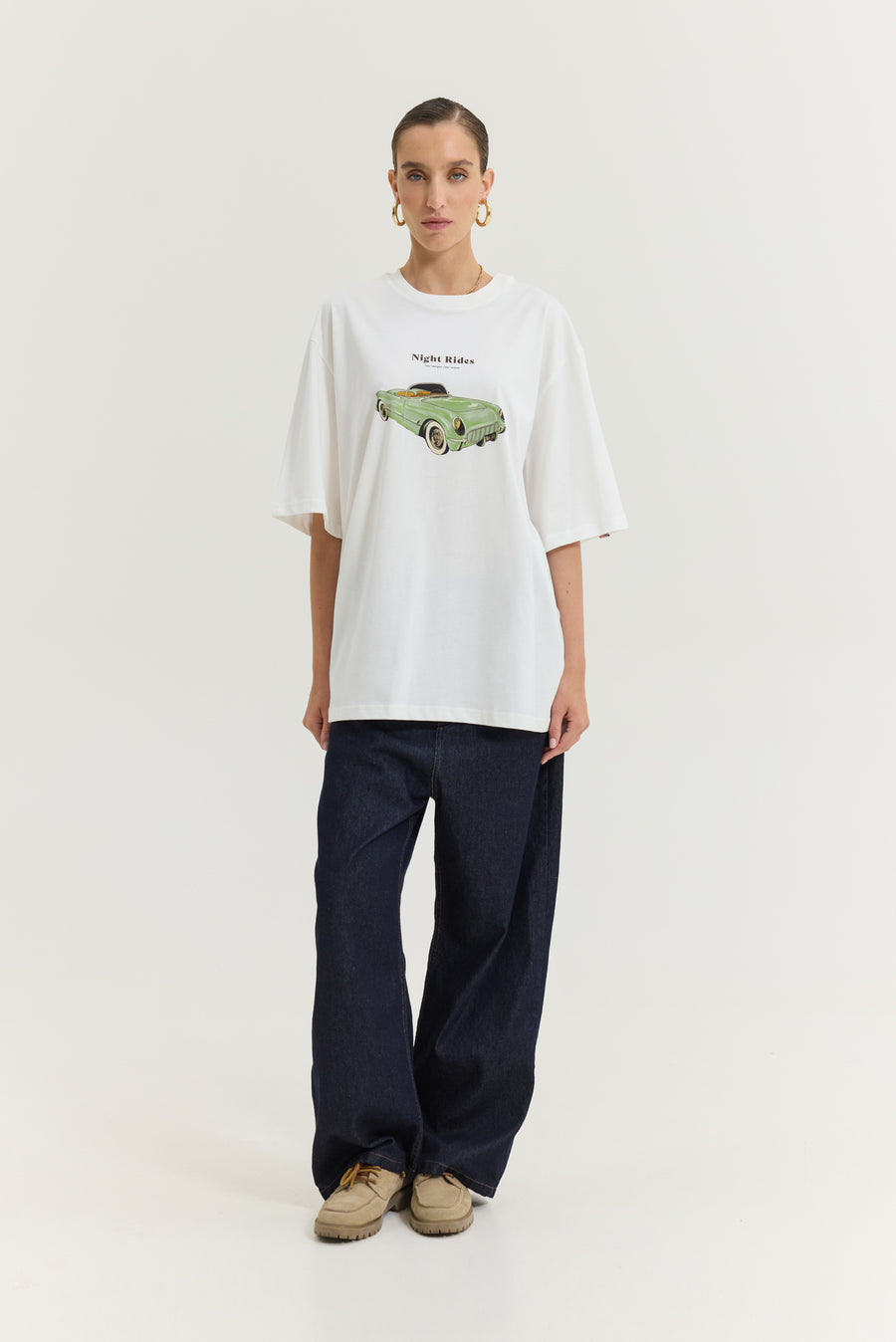Cheetah T-Shirt (Retro Car Off-White)