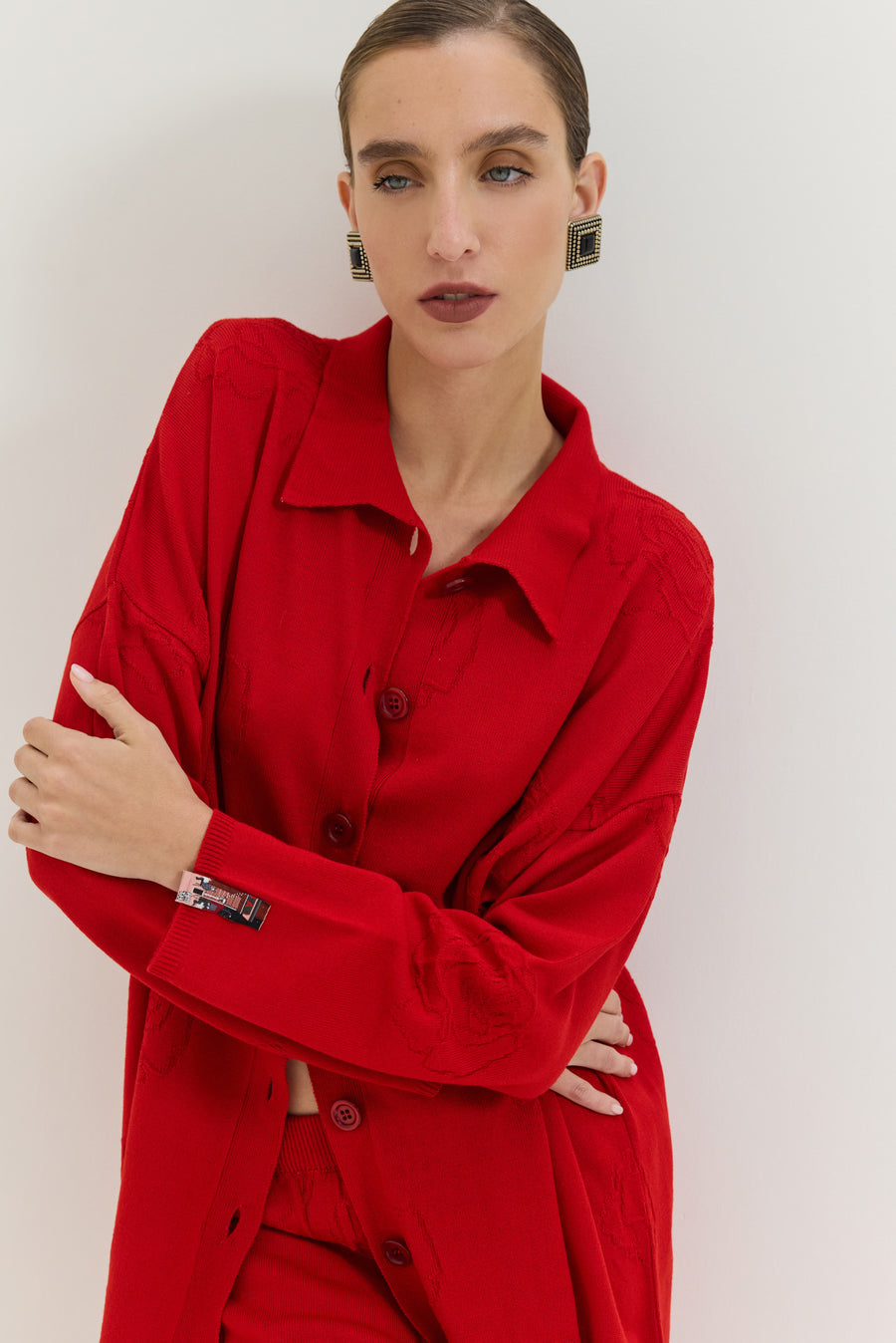 Lagoon Cardigan (Red)