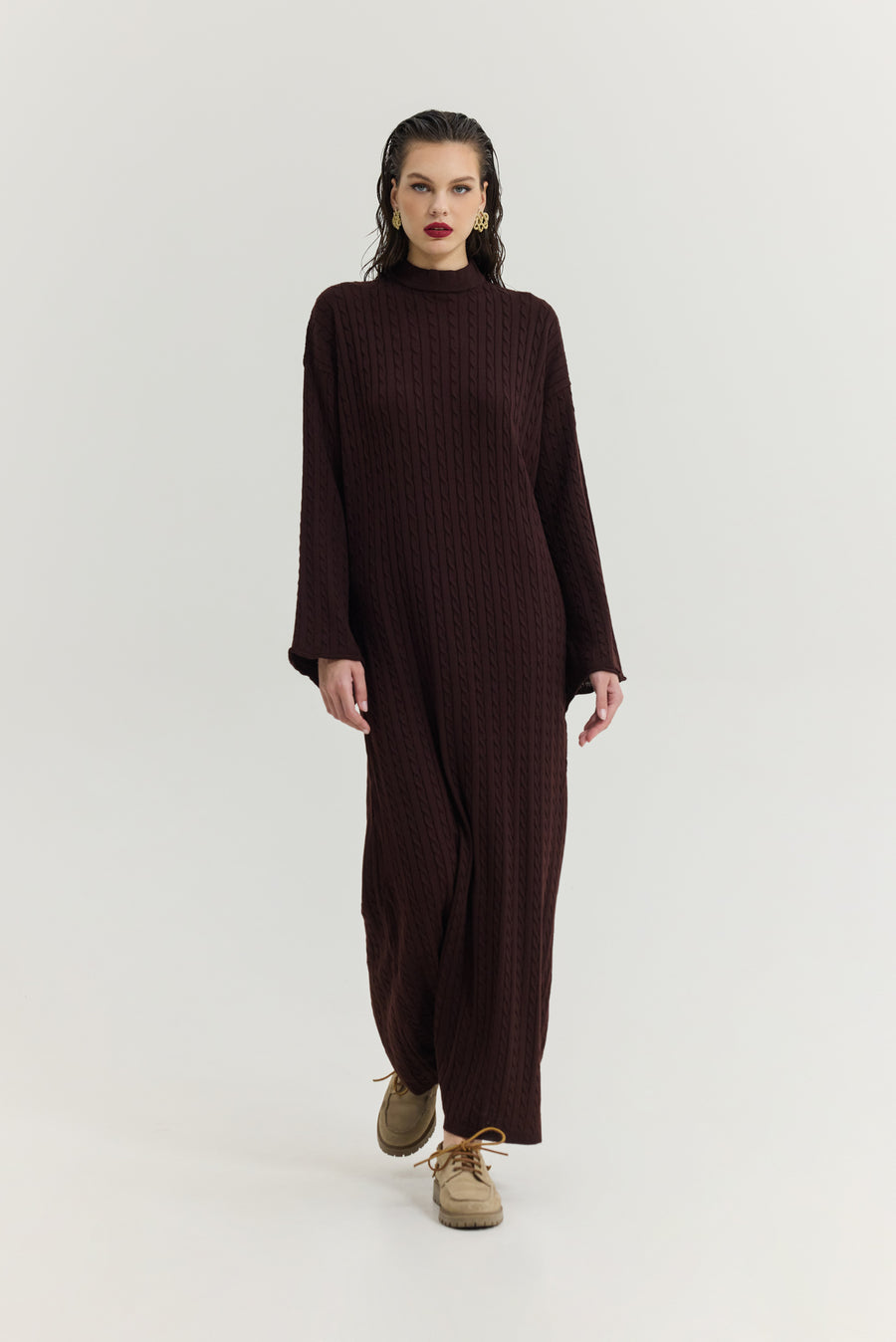 Aviation Dress (Brown)