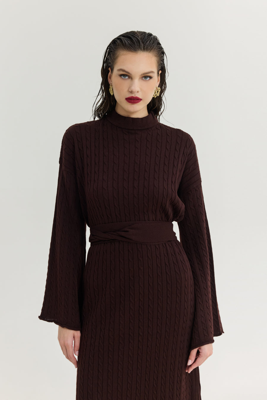 Aviation Dress (Brown)