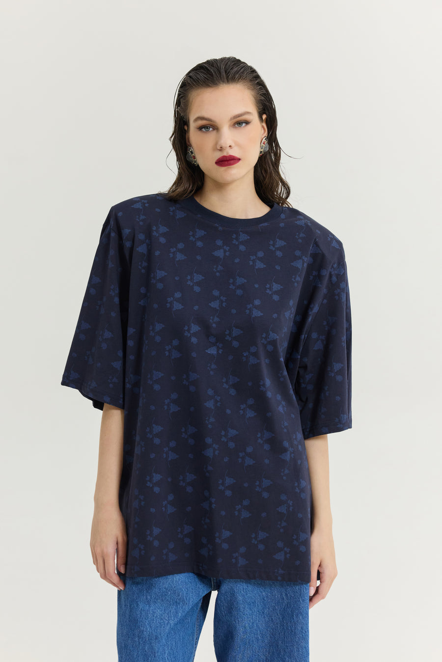 Sahara Flower T-shirt (Dark Blue)