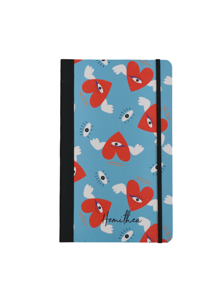 Fly Printed Notebook (hearts)