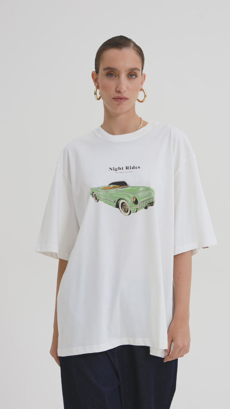 Cheetah T-Shirt (Retro Car Off-White)