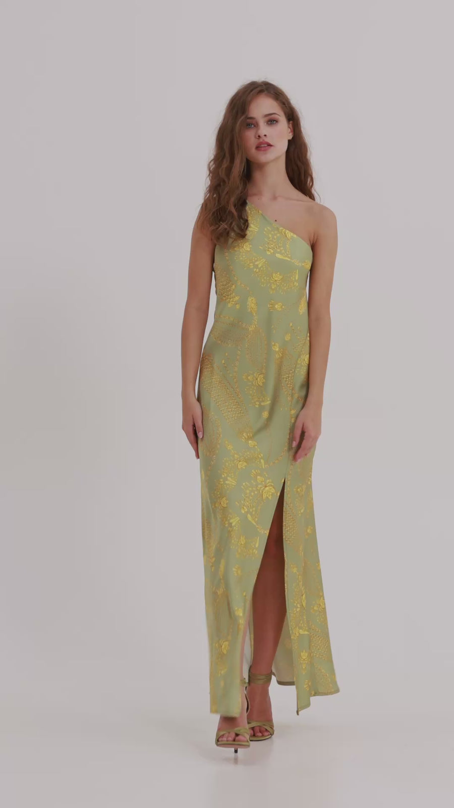 Musa Dress (Gold green)