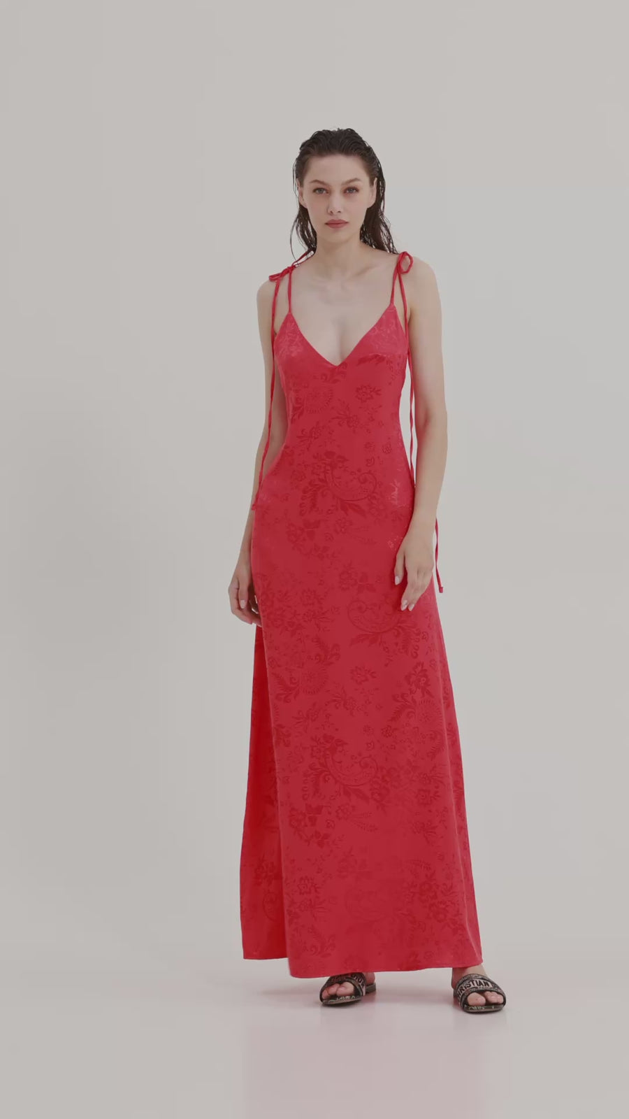 Celeste Dress (Watermelon red)