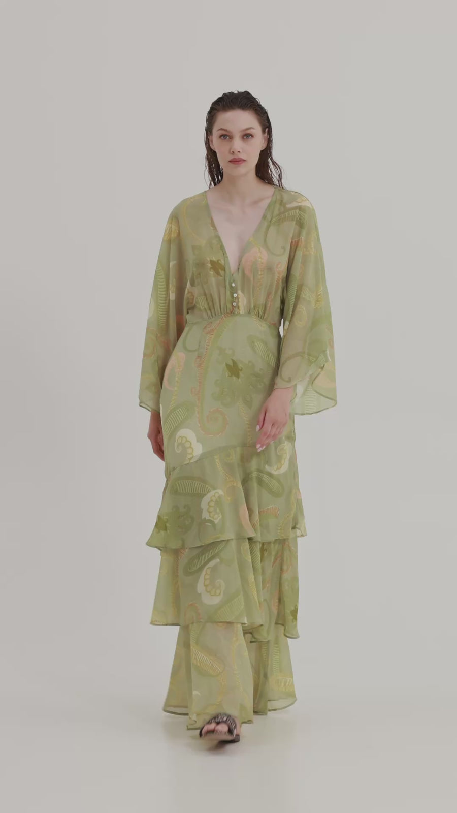 Bari Dress (Gold green)