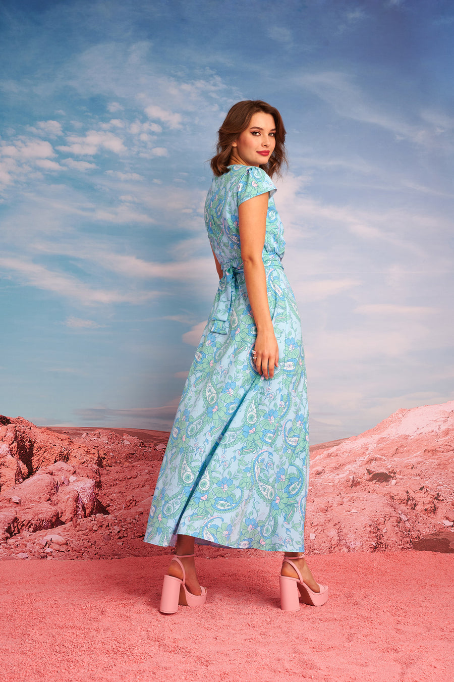 Josephine Dress (aqua)