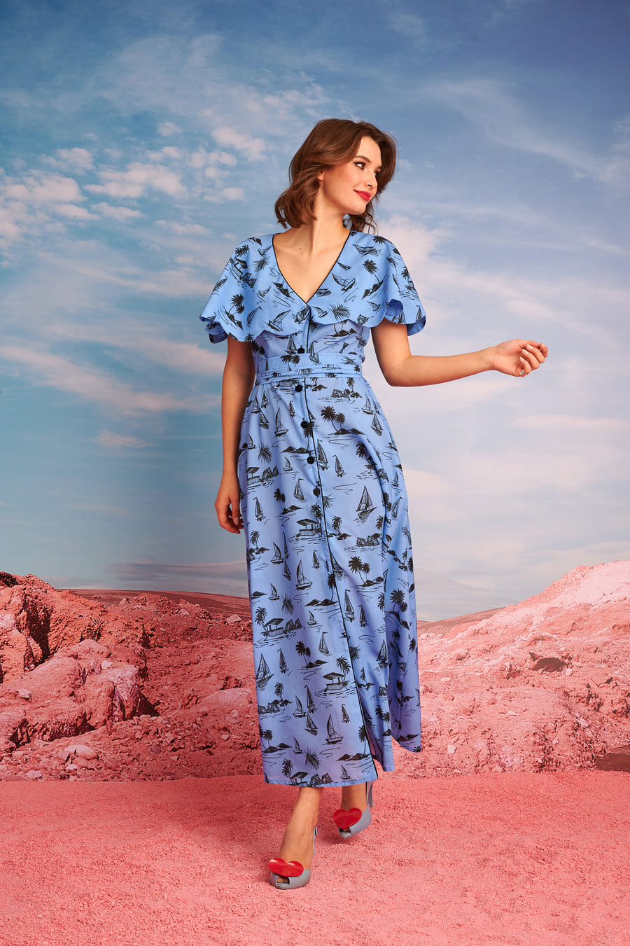 Sandy Dress (aegean blue)